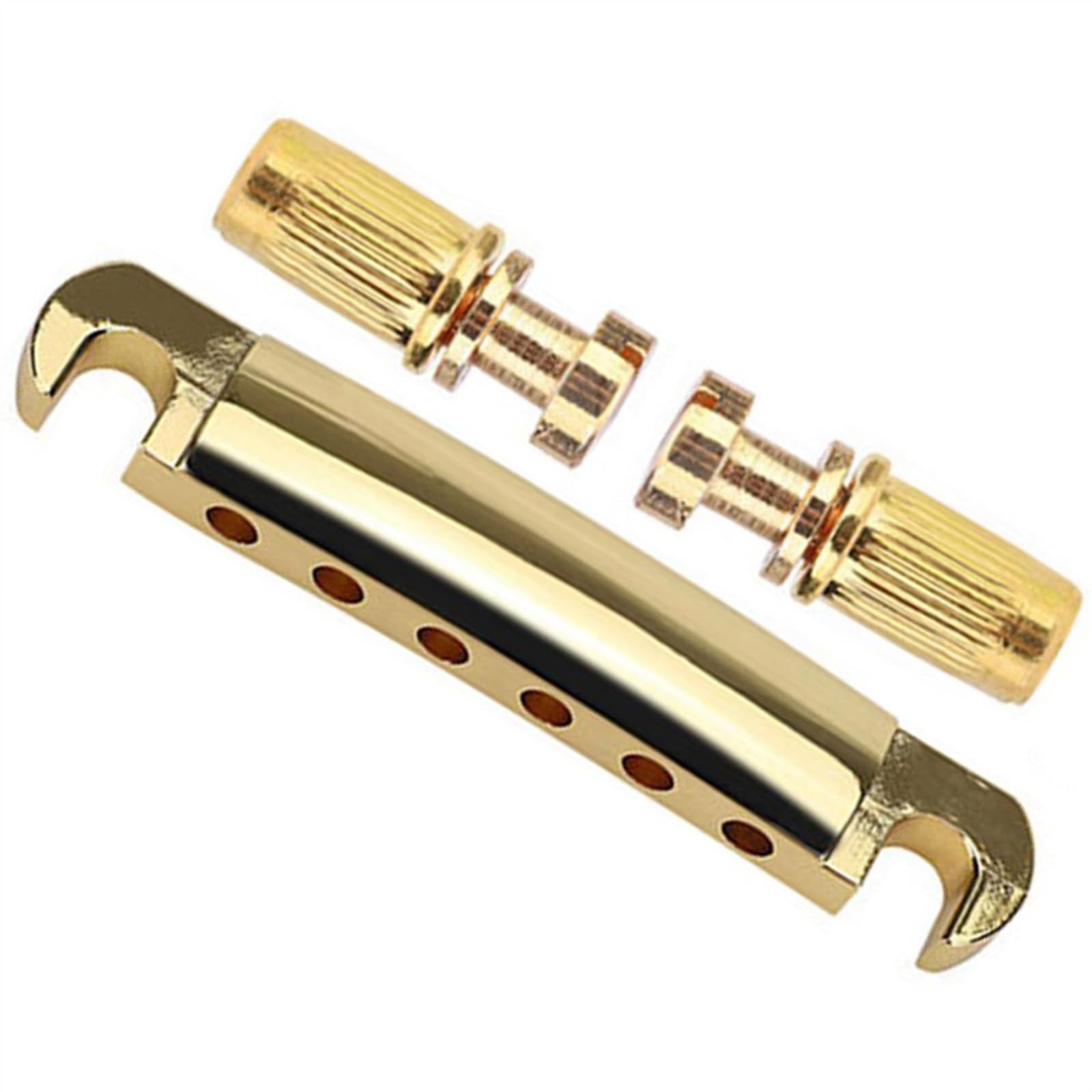1 Zestaw Stopera Do Gitary Elektrycznej Mostek Nakrętka Końcówka Regulowane Części Kolumny Kompatybilna Gitara Elektryczna(Gold)