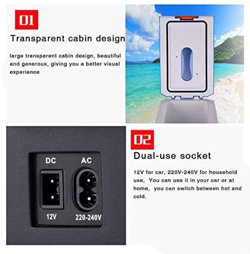 ZLM Frigo Piccolo Frigo Mini frigo per Auto Frigo per Auto a Doppio Uso Frigo da Campeggio per Esterni Portatile 10L