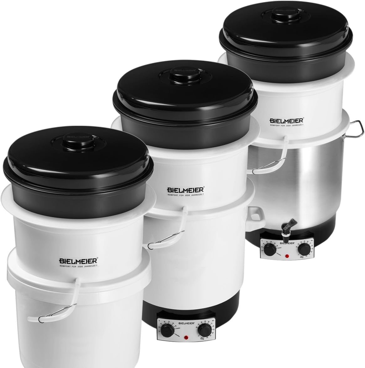 BIELMEIER Entsafteraufsatz für Einkochautomaten 29 L Dampfentsafter Aufsatz | zum Entsaften von Obst und Gemüse, BPA-frei, passend für Bielmeier Einkochtopf, Saft selber machen, Made in Germany