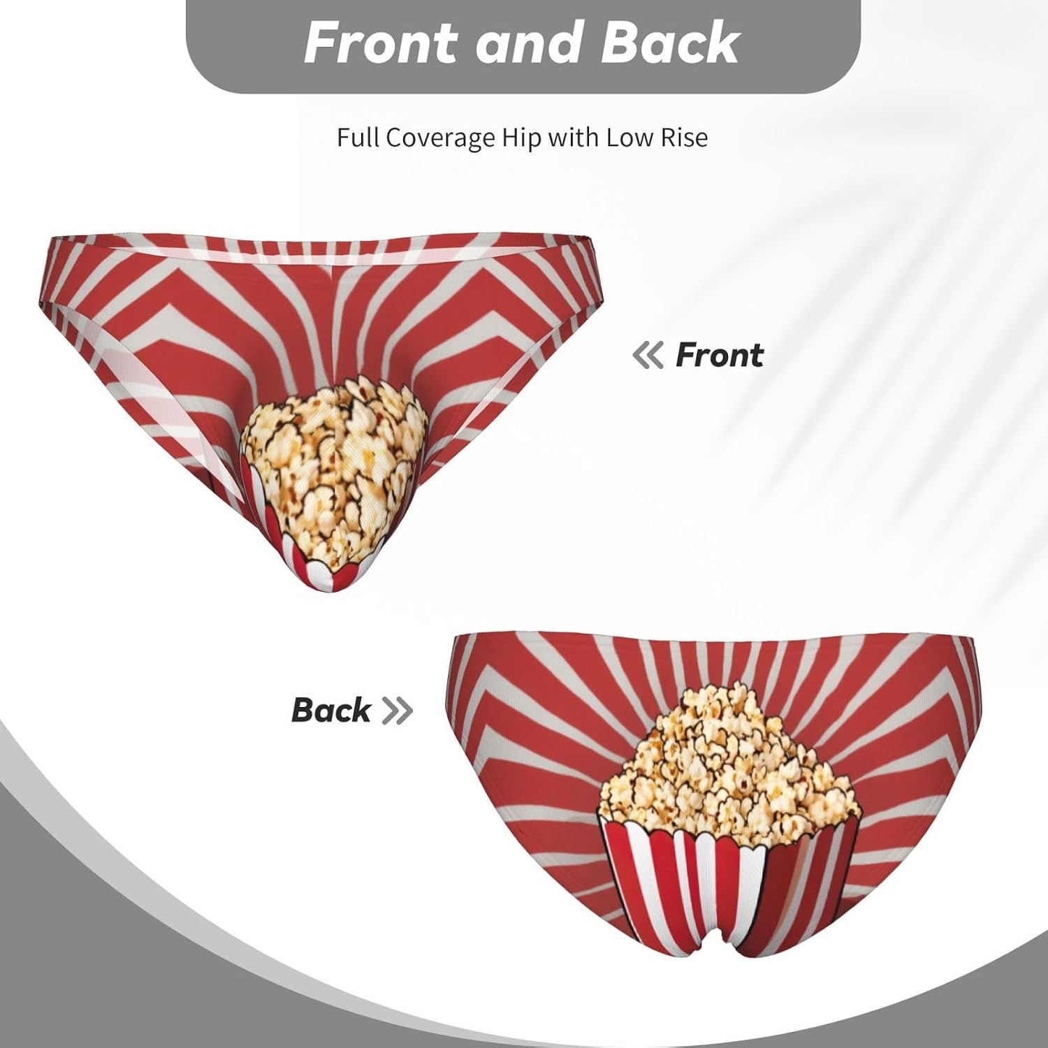Popcorn Print Print Mens Briefs Underwear Supportive Mens Pouch Underwear Stretchy Bikini Briefs For Men S To 4xl