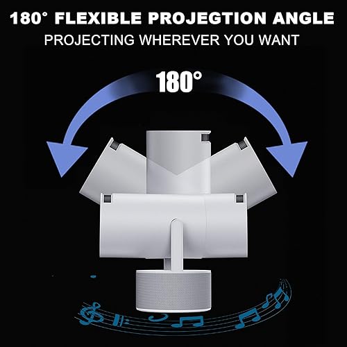 Miniatura 2 de Mini proyector, HY300 PRO Karaoke Proyector Portátil Soporte 4K 1080P con Doble Banda WIFI6 5G Inalámbrico 5.0 Bluetooth Android 11, 180  Giratorio