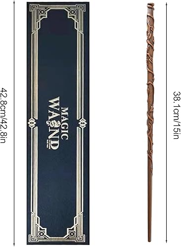 Miniatura 7 de NEPHEW Varita mágica, varita de mago, varita mágica de mago, varita mágica de madera tallada a mano, varita de núcleo de acero de resina, una varita