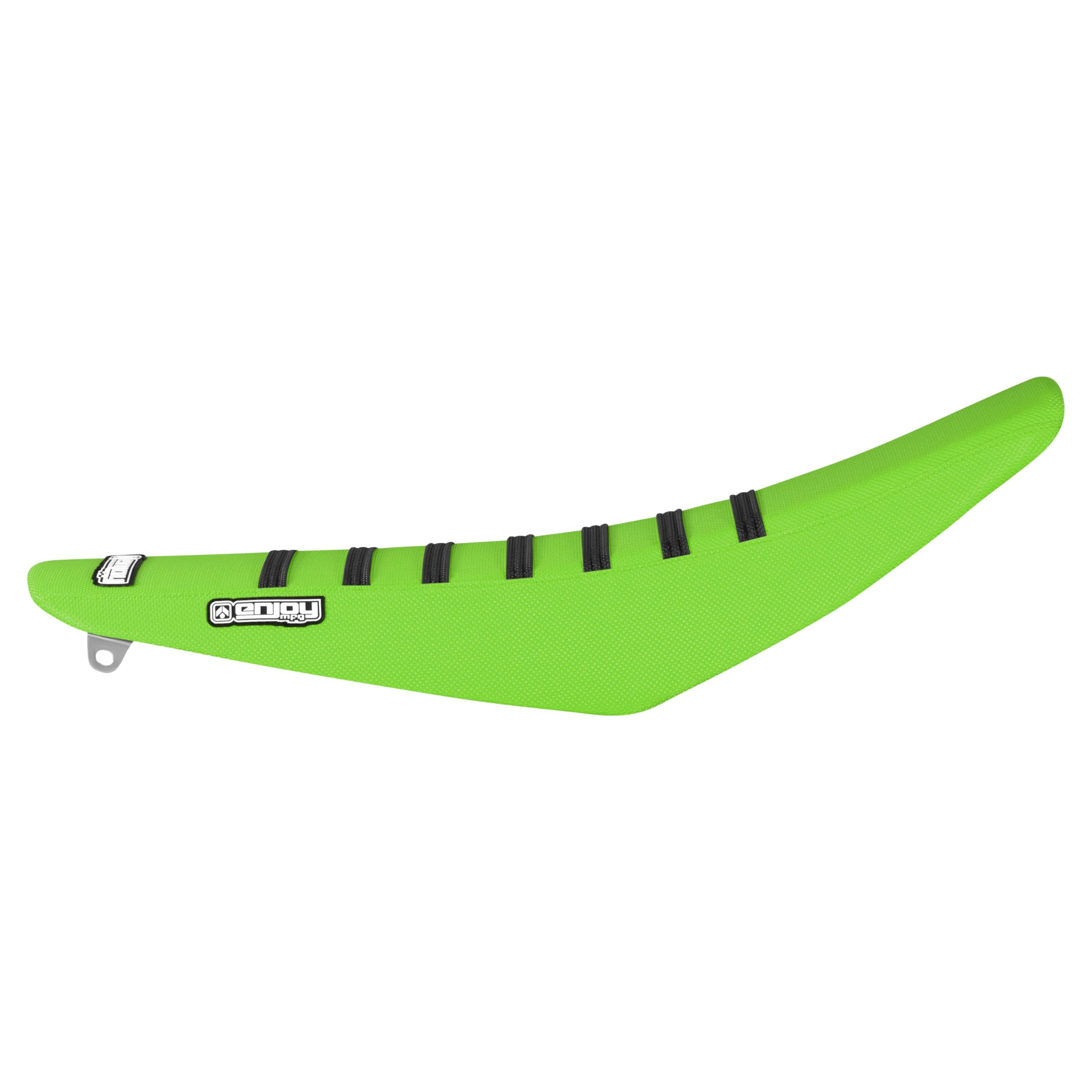 Enjoy Mfg Seat Cover - Compatible Fit for 2019-2022 Kawasaki KX450F KXF450 KXF 450 - #174 (All Green/Black Ribs)