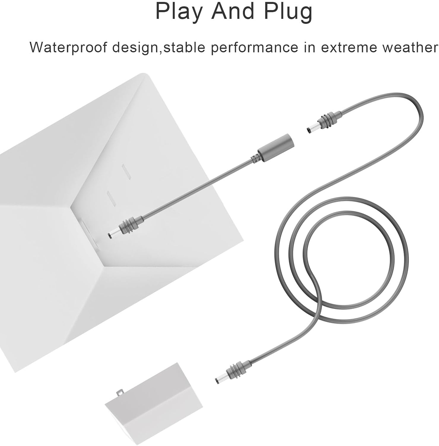 Starlink Mini DC Extension Cord 7.87 Inches, 18AWG Waterproof DC Male to Female Adapter Cable,Applicable to for Starlink Mini Conduit and Original Power Cord Replacement Accessories