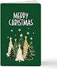 Artoid Mode 24 Pack Green Xmas Tree Star Merry Christmas Thank You Cards Gift With Envelope Sticker Blank Note Greeting Cards, 4 x 6 Inch