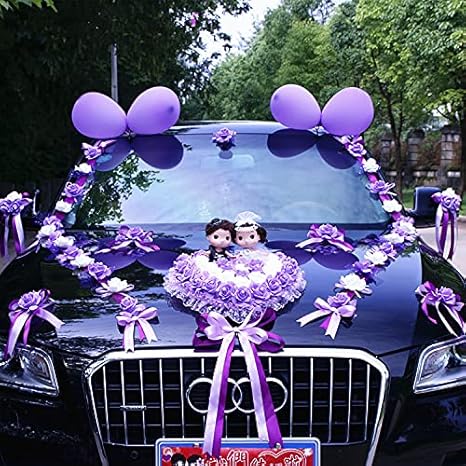 Amazon Co Jp 結婚式の車の装飾的な結婚式の車の花の車の結婚式の中心部の装飾のモーターケードシミュレーションの花 クマのブライダルの花を設定します 130 Color Style1 3 ホビー