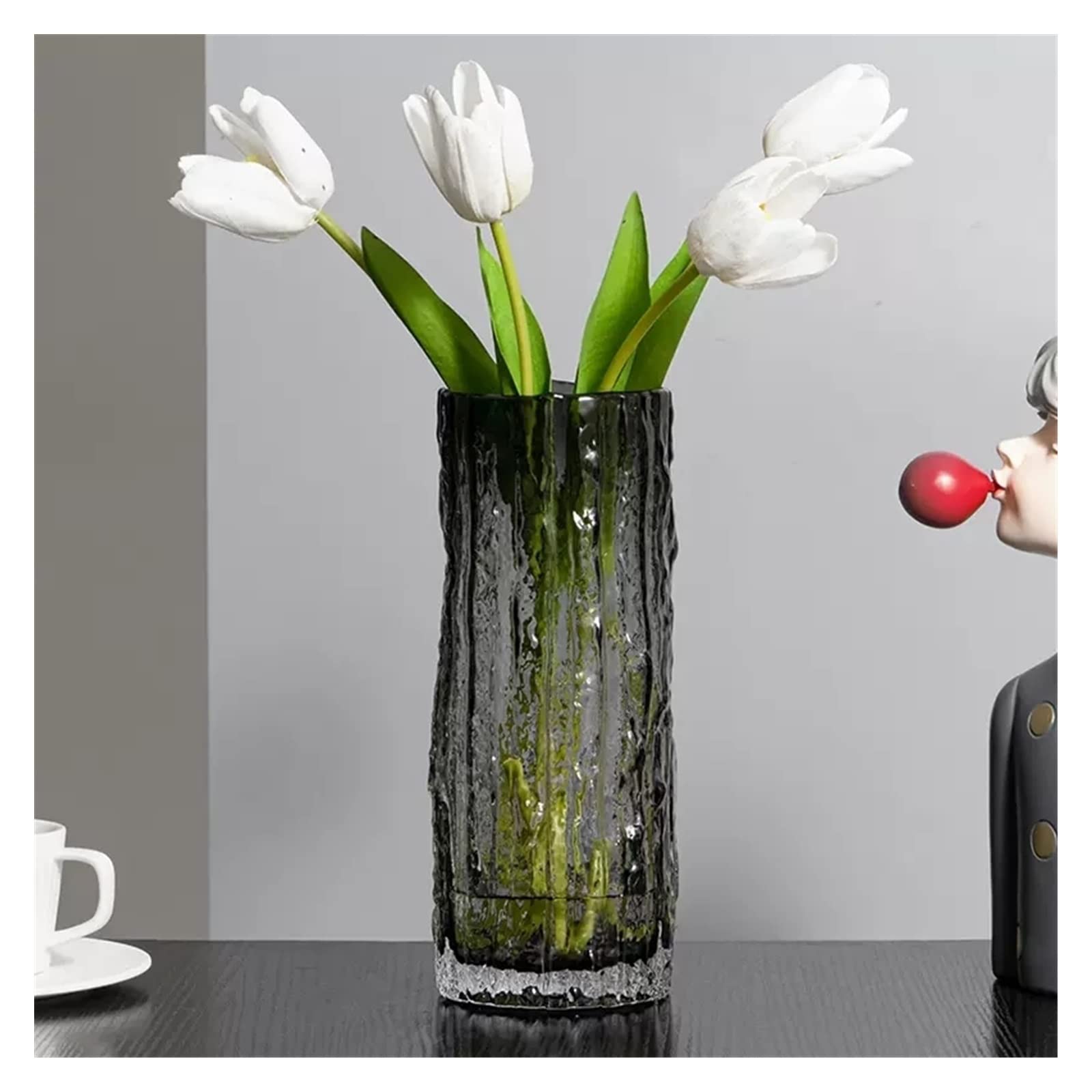 Vase en verre dépoli de luxe pour table moderne
