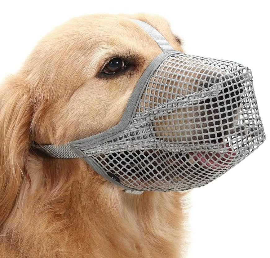 Bozal para Perro, Opciones de Color y tamaño del bozal Tipo Cesta for Perro(Gray/3 pcs,XL/30-35cm/≥37.5kg)