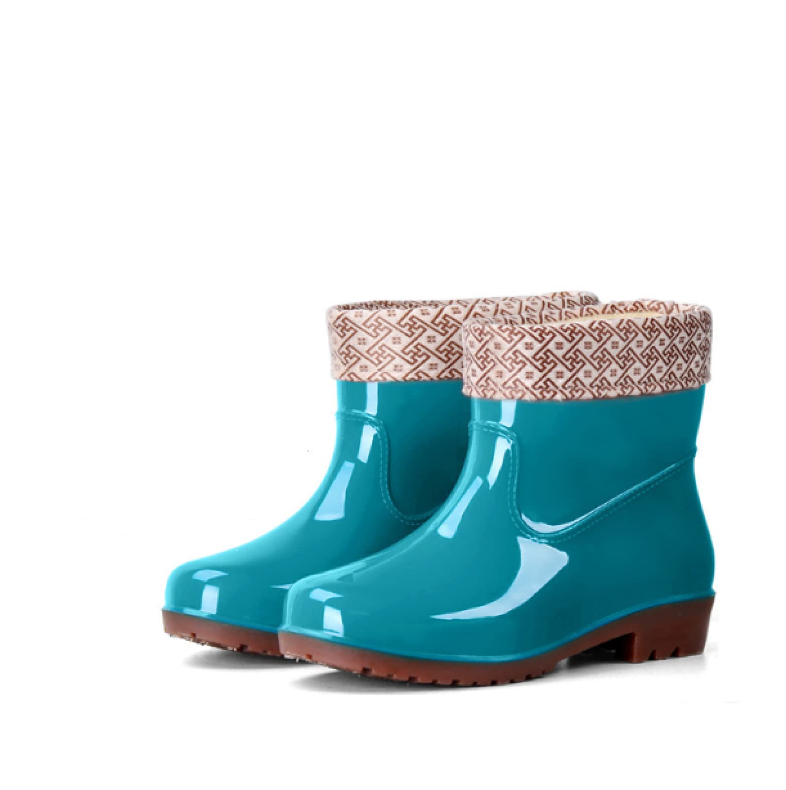 Dames regenlaarzen, halfhoog, regenschoenen, comfortabele tuinschoenen met antislip zool, enkellaarzen, retro regenlaarzen, modieuze werkschoenen, comfortabele instaplaarzen, casual zomerlaarzen, wit