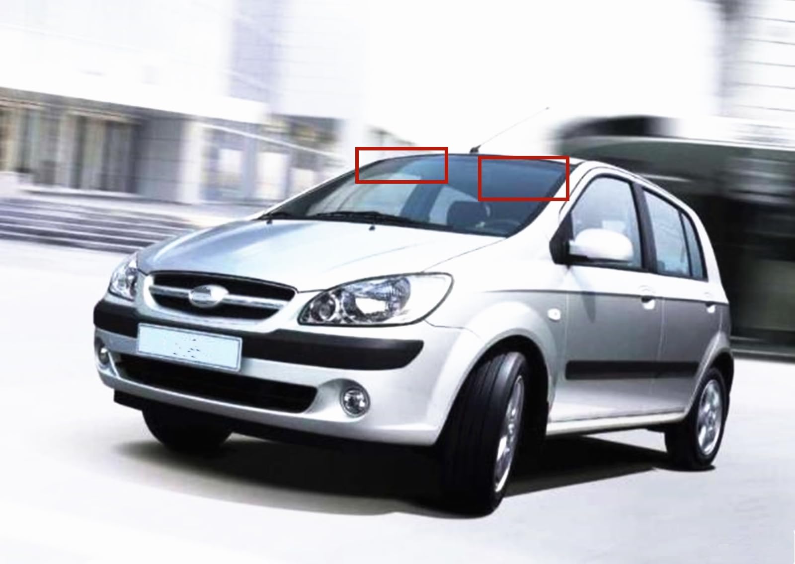 Osłona przeciwsłoneczna do samochodu HYUNDAI Getz 2002-2012 prawa + lewa strona szara