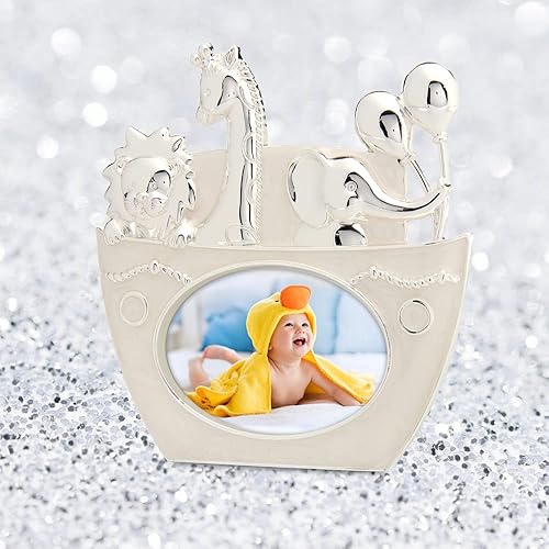 Miniatura 6 de LASODY Marco de fotos con diseño de arca de Noé, marco de fotos de animales, marco de fotos de bebé, regalos de cumpleaños, marco de fotos de mesa