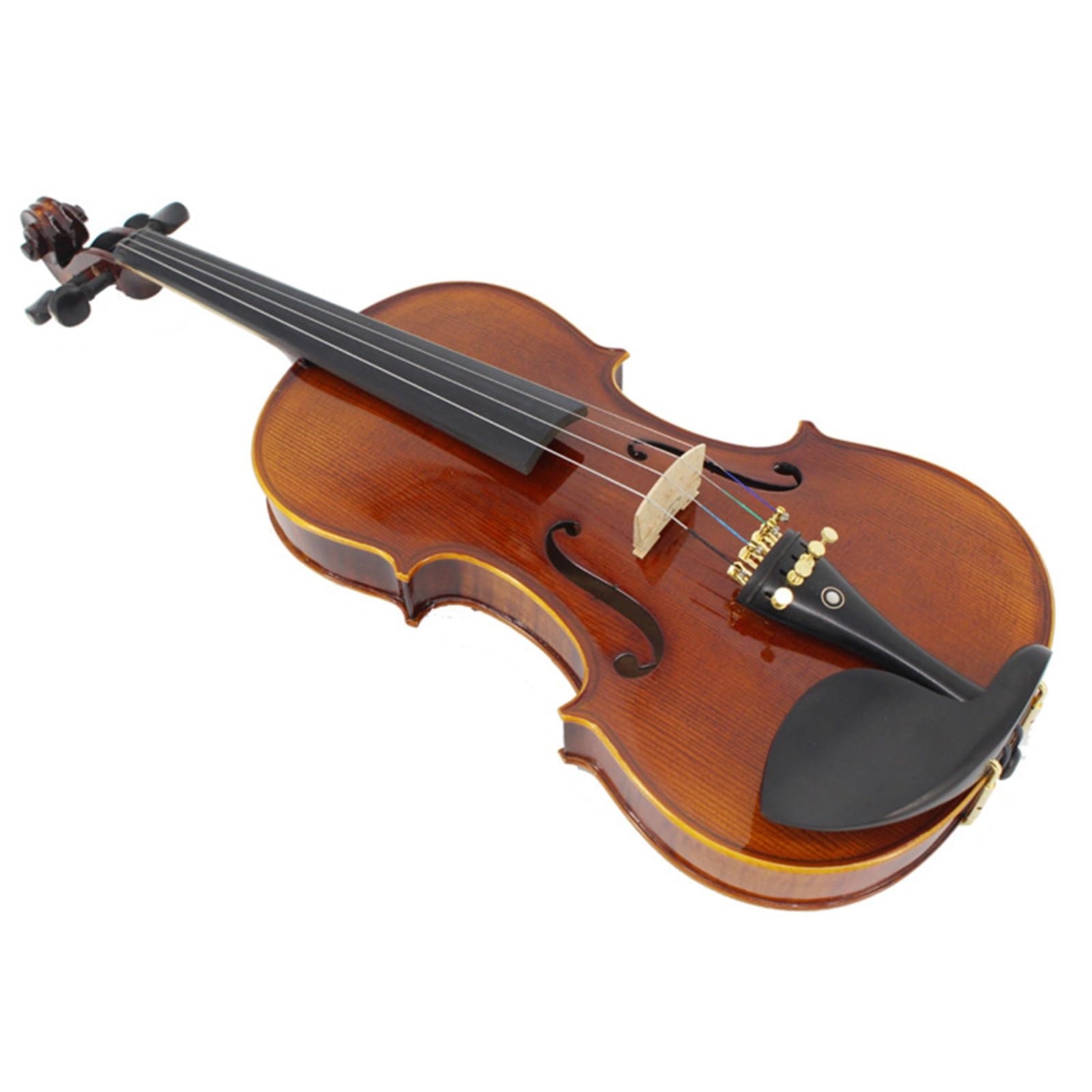 Violino Set Esame Di Grado Principiante 4/4 Suonare Accessori In Ebano Con Motivi Fatti A Mano Violino Con Motivi Tigrati(3/4)