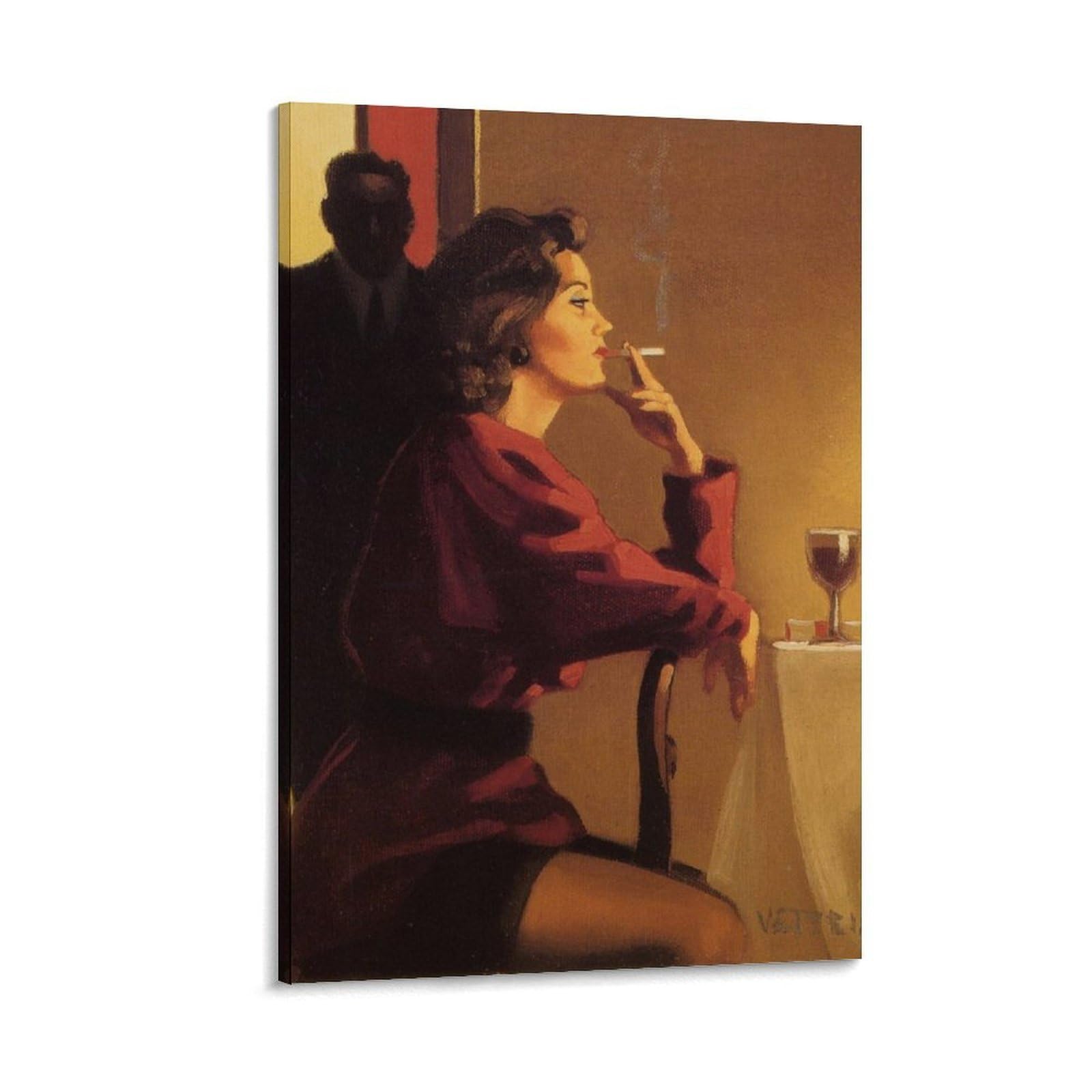 Love Story by_Jack_Vettriano Wall Art Prints Poster (2) Painting Canvas Wall Art Scroll Picture Print Living Room 24x36inch(60x90cm)