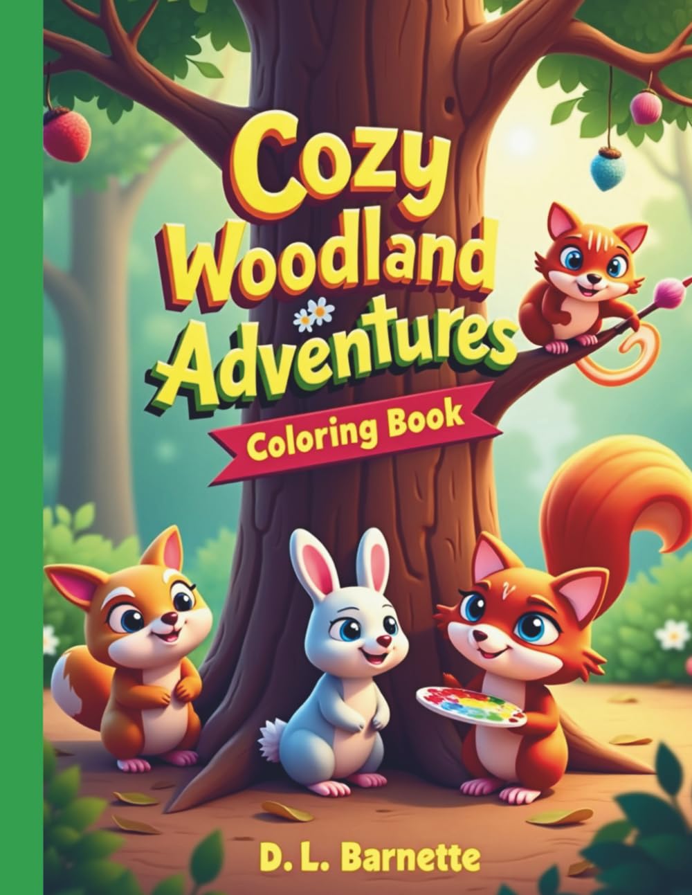 Cozy Woodland Adventures Coloring Book