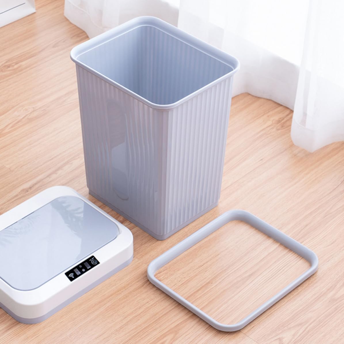Ciieeo Bote de Basura Inteligente con Sensor, 16l, Plástico, USB