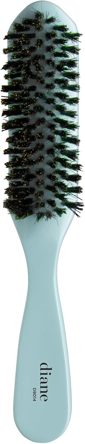 Diane Nylon Reinforced Boar Bristle Curved Smoothing Hair Brush for Frizz & Flyaways, Hairbrush For Hair Edges and Taming Baby Hairs, Glossy Finish on Ponytails, Buns and Updos, Hairbrush for Women