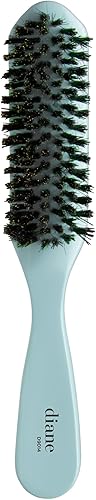 Diane Cepillo de pelo curvado de cerdas de jabalí reforzadas de nailon para encrespamiento y flaways, cepillo para el cabello y domesticar el pelo
