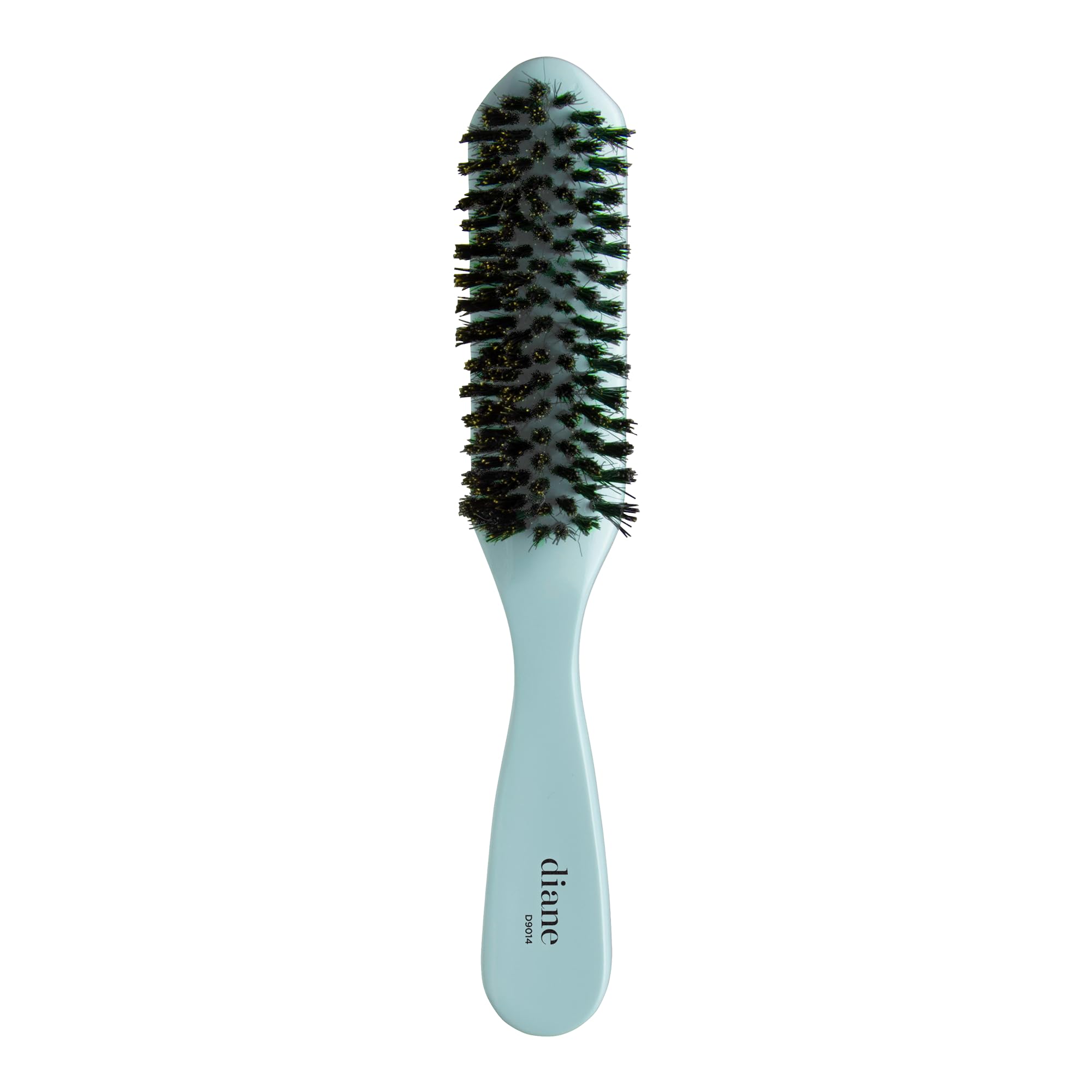 Diane Nylon Reinforced Boar Bristle Curved Smoothing Hair Brush for Frizz & Flyaways, Hairbrush For Hair Edges and Taming Baby Hairs, Glossy Finish on