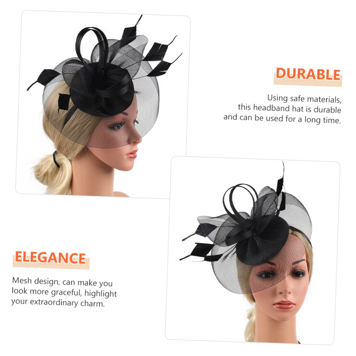 SOIMISS 2piezas Diadema Tocado De Malla Para Bodas y Fiestas Sombrero De Tea Party Para Mujeres Accesorio Elegante y Duradero Para Celebraciones y Eventos Sociales