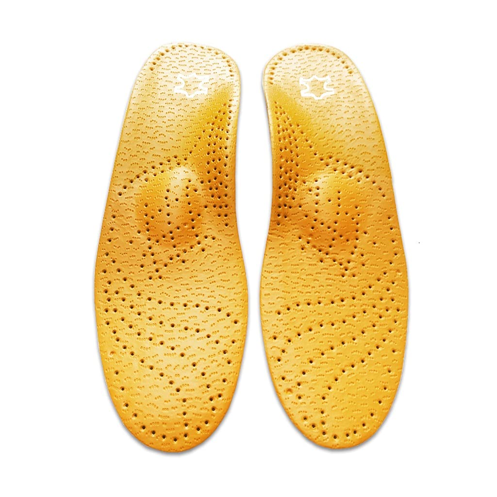 Leather Orthotic Insole for Flat Feet Arch Support Orthopedic Shoes Sole Insoles for Feet Men and Women Shoe
