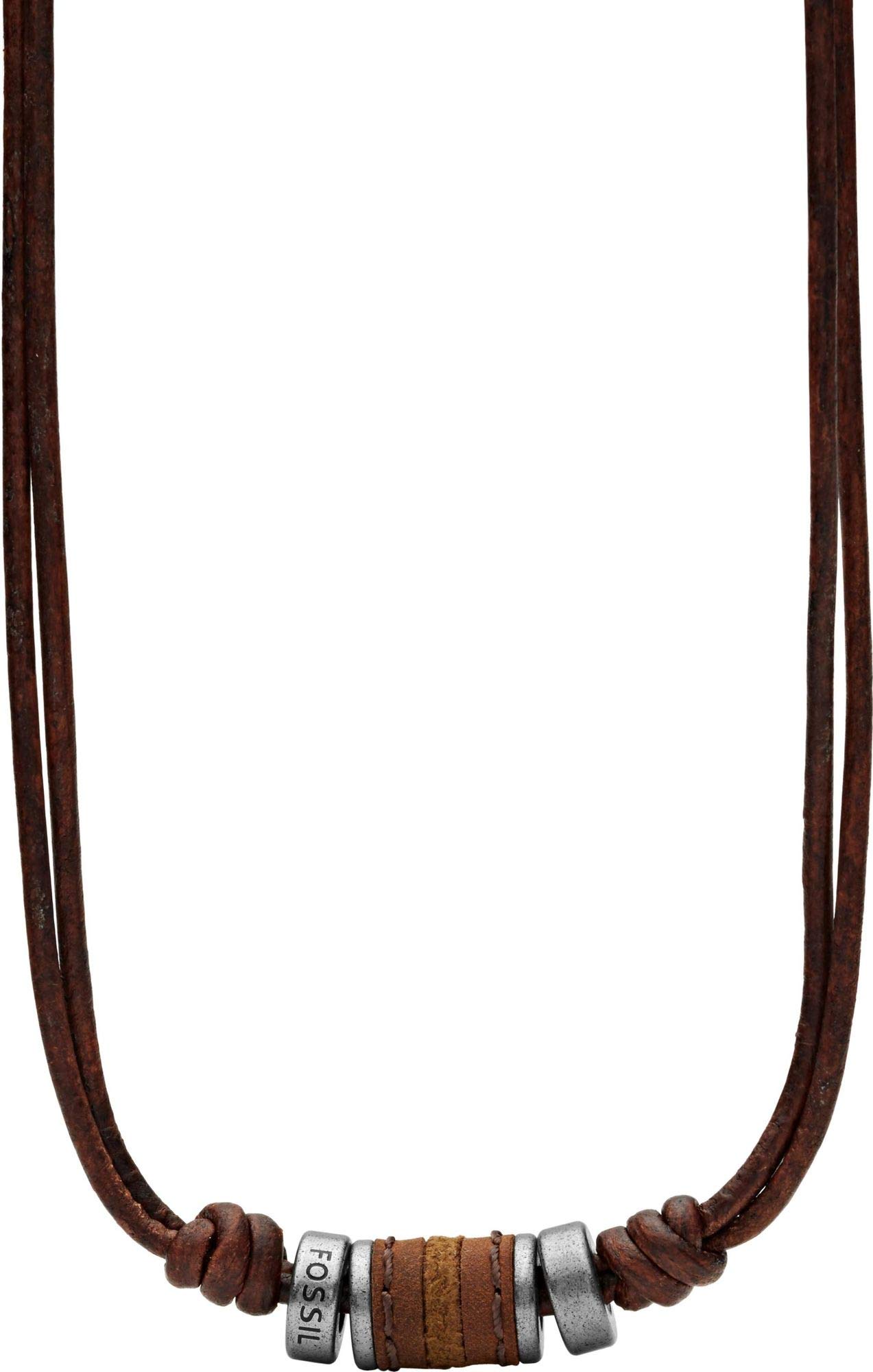 Fossil Collar de cuero para Hombre