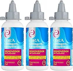 Kit 3 King Removedor de Cutículas em Gel Expresso Cora Cutilagem Européia 100ml