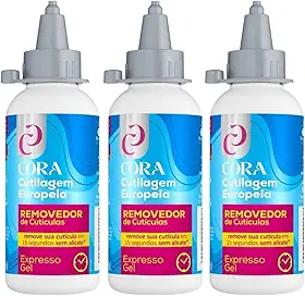 Kit 3 King Removedor de Cutículas em Gel Expresso Cora Cutilagem Européia 100ml