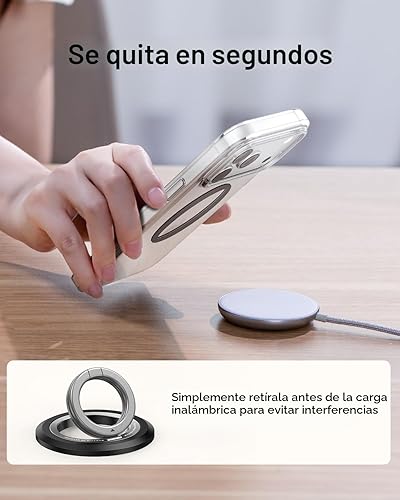Miniatura 9 de SYNCWIRE para MagSafe Agarre para Teléfono, Rotación 360° Agarre Magnético para Teléfono Celular Soporte de Anillo Magnético Atril Soporte de Anillo