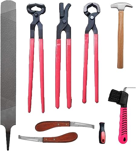 Miniatura 9 de Afilador de cuchillos de pezuña, cuchillo ovalado de caballo, herrador de pezuña, herramienta de afilado de varilla, cuchillo de corte de pezuña,