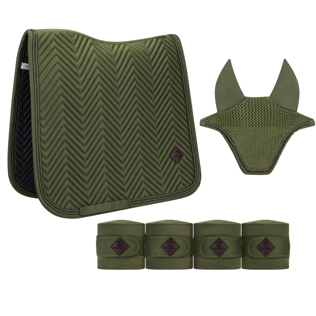 Set Sottosella Dressage Classic Sage - 3 Pezzi con Fasce
