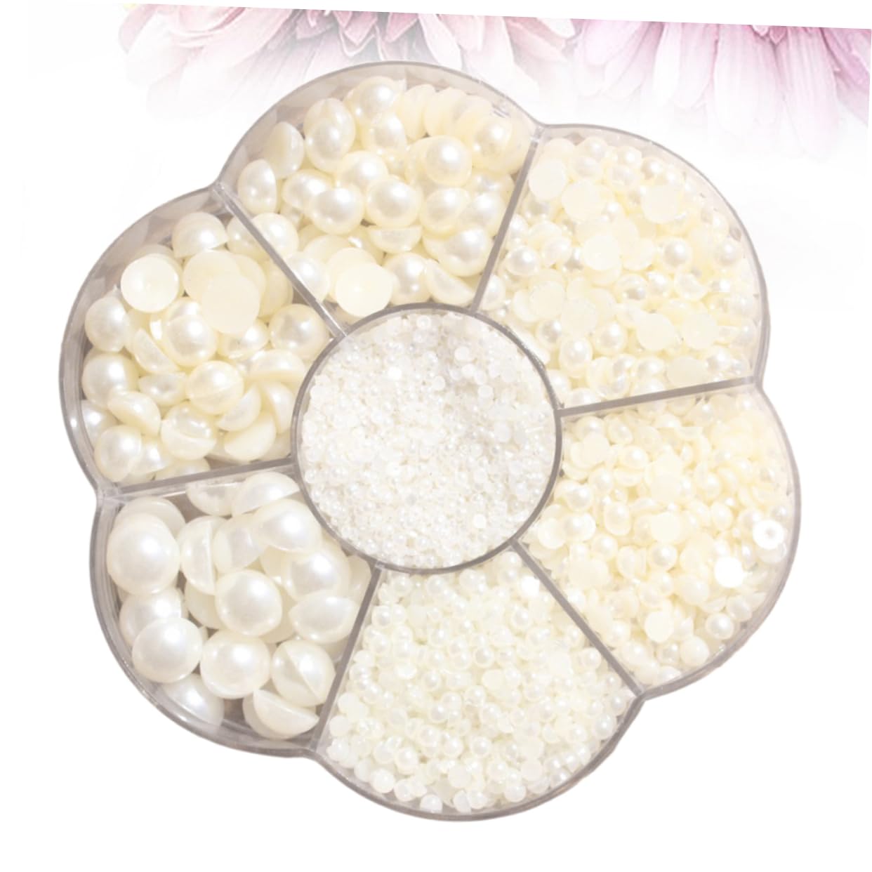 Operitacx 16800 Pz gemme per unghie mezze perle per l'artigianato flatback strass decorazioni unghie perline semicircolari perline sparse semicerchio gemma bosso di prugna di perle