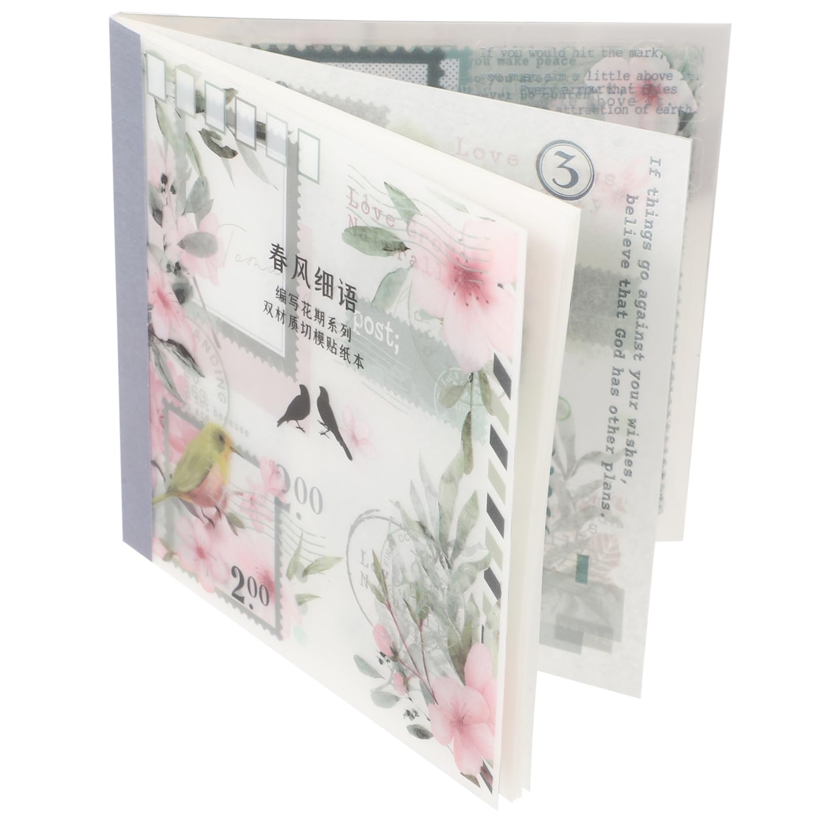HOMSFOU 5 Set Adesivi Floreali Per Scrapbooking Adesivi Eleganti E Delicati Per Progetti Creativi E Decorazioni Album E Calendari 20 Fogli*5