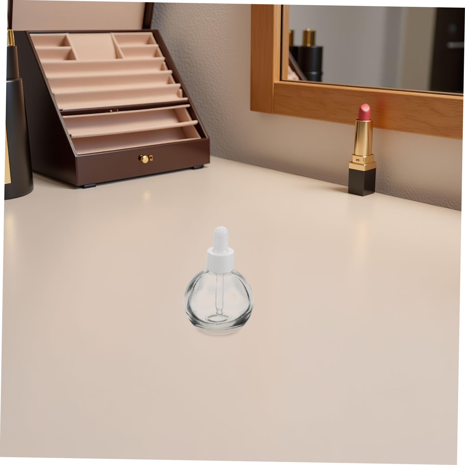 12 Piezas Frasco Gotero Esférico de Vidrio 30ml para Líquidos | Cierre con Piezas de Silicona y Plástico, Formato Vacío, Uso en Perfume y Cuidado Personal