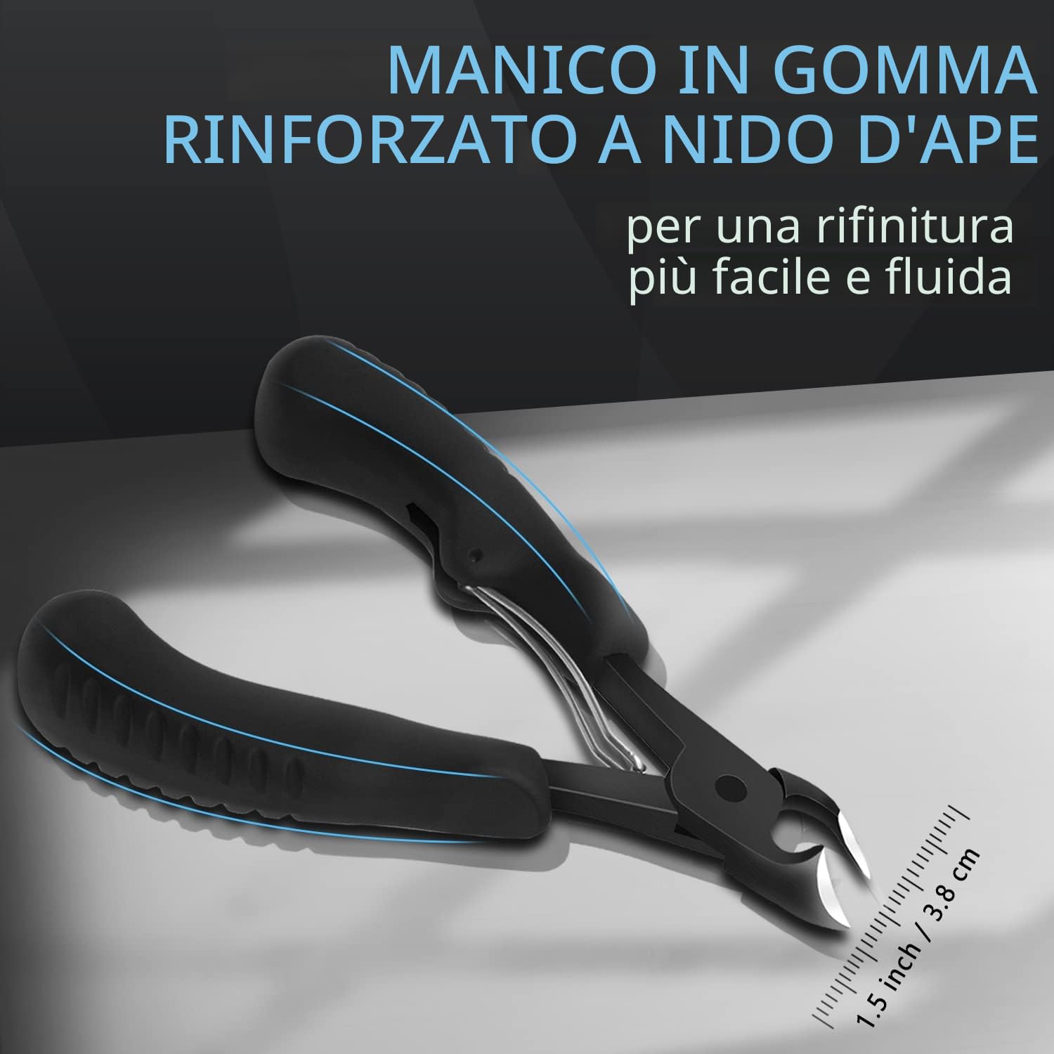 Tagliaunghie professionali per unghie dei piedi, super affilate, per unghie spesse e incarnite, in acciaio inox, per pedicure e cura dei piedi