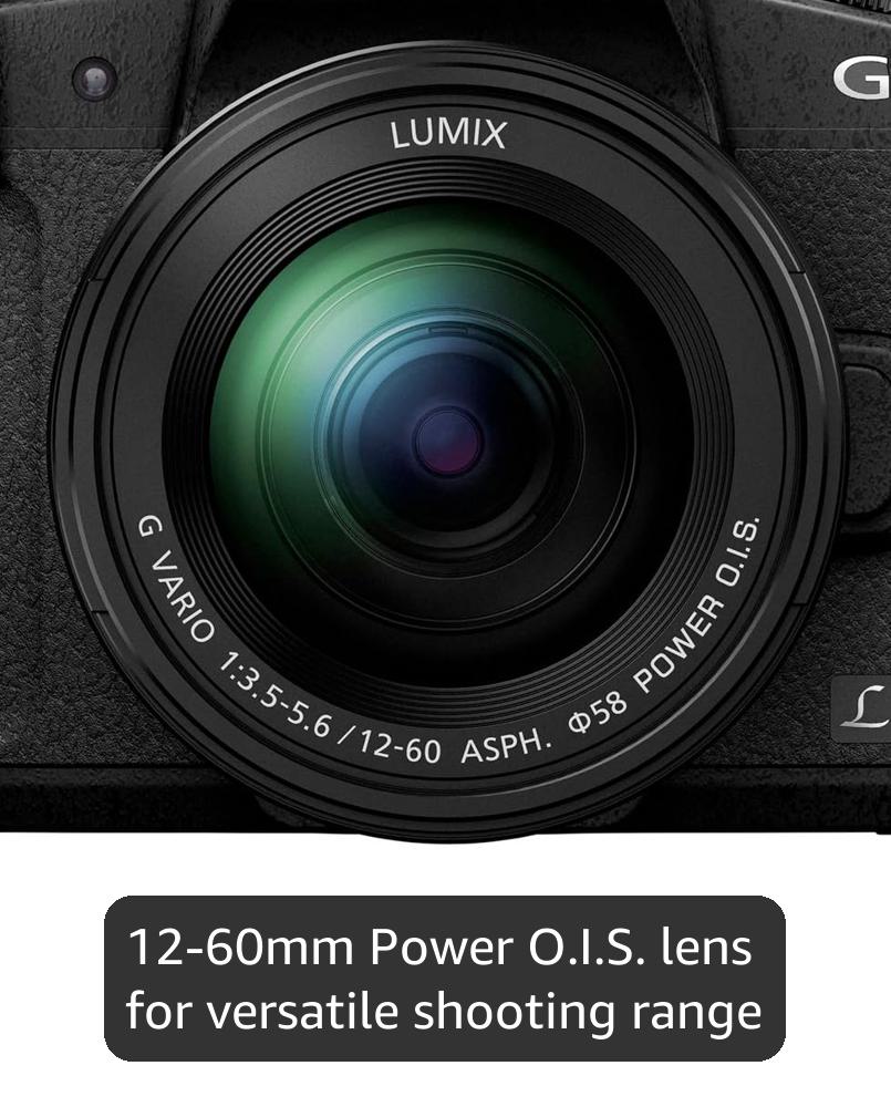 Panasonic LUMIX G85 4K Digital Camera, 12-60mm Power O.I.S. Lens, 16 Megapixel Mirrorless Camera, 5 Axis In-Body Dual Image Stabilization, 3-Inch Tilt and Touch LCD, DMC-G85MK (Black)