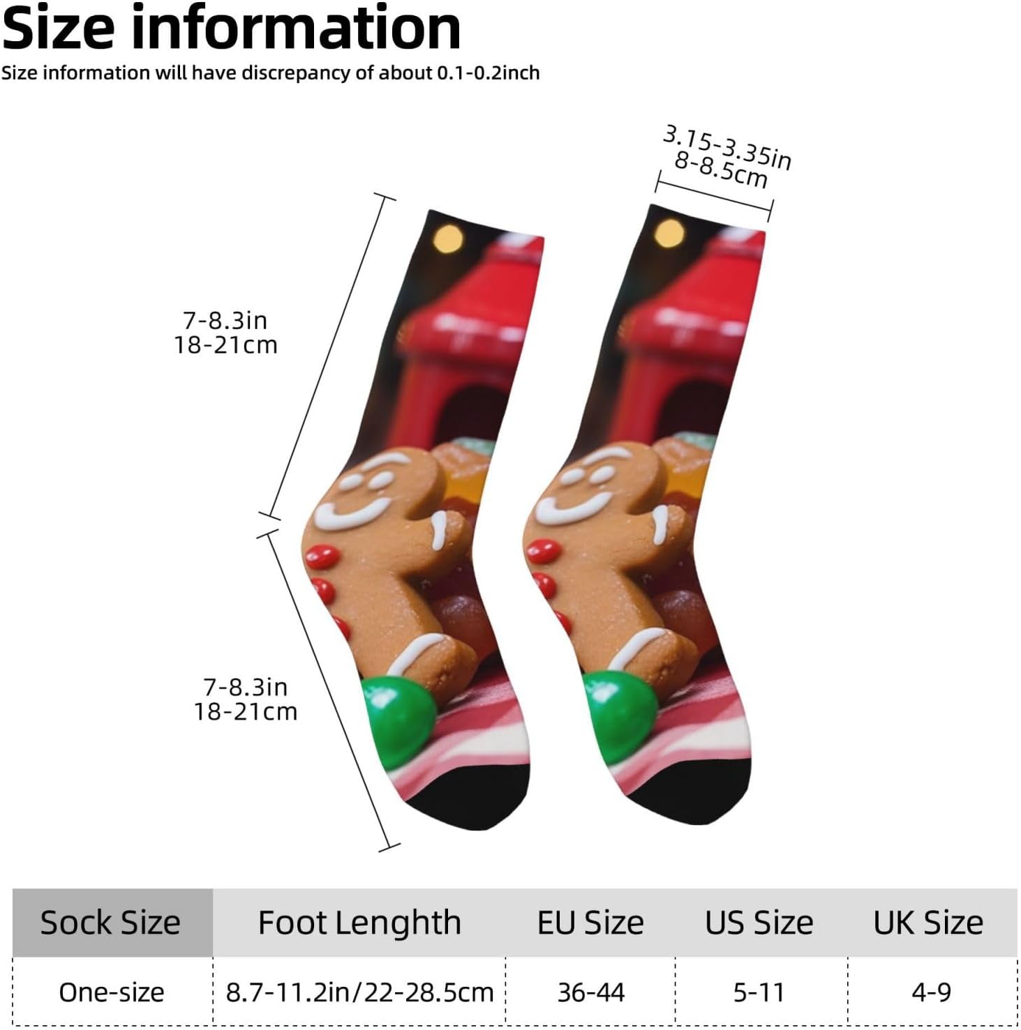Gingerbread Man Candy Crew Socks for Men Women Moisture Wicking Cushion Athletic Sock Casual Novelty Socks Gift