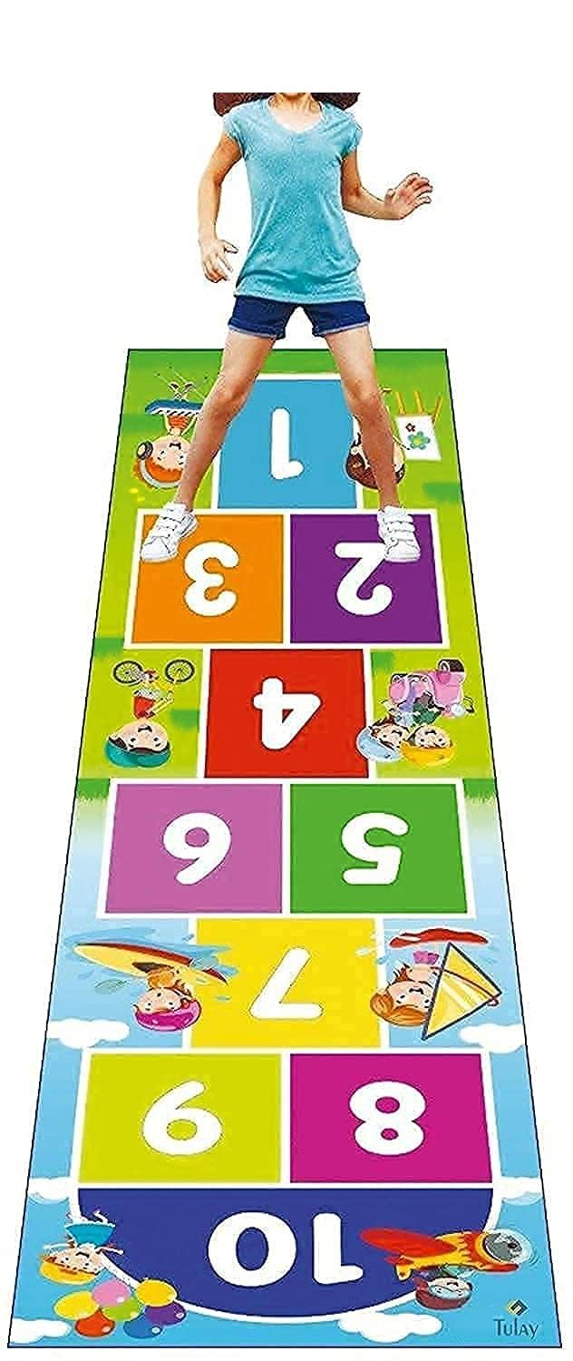 Cartvilla Jumbo Play Floor Games 2.5 feet x 8 feet- PVC Flex Material Game for Kids n Adults Family Game, Kith Kith, Stapu, Langdi (M-12) 1