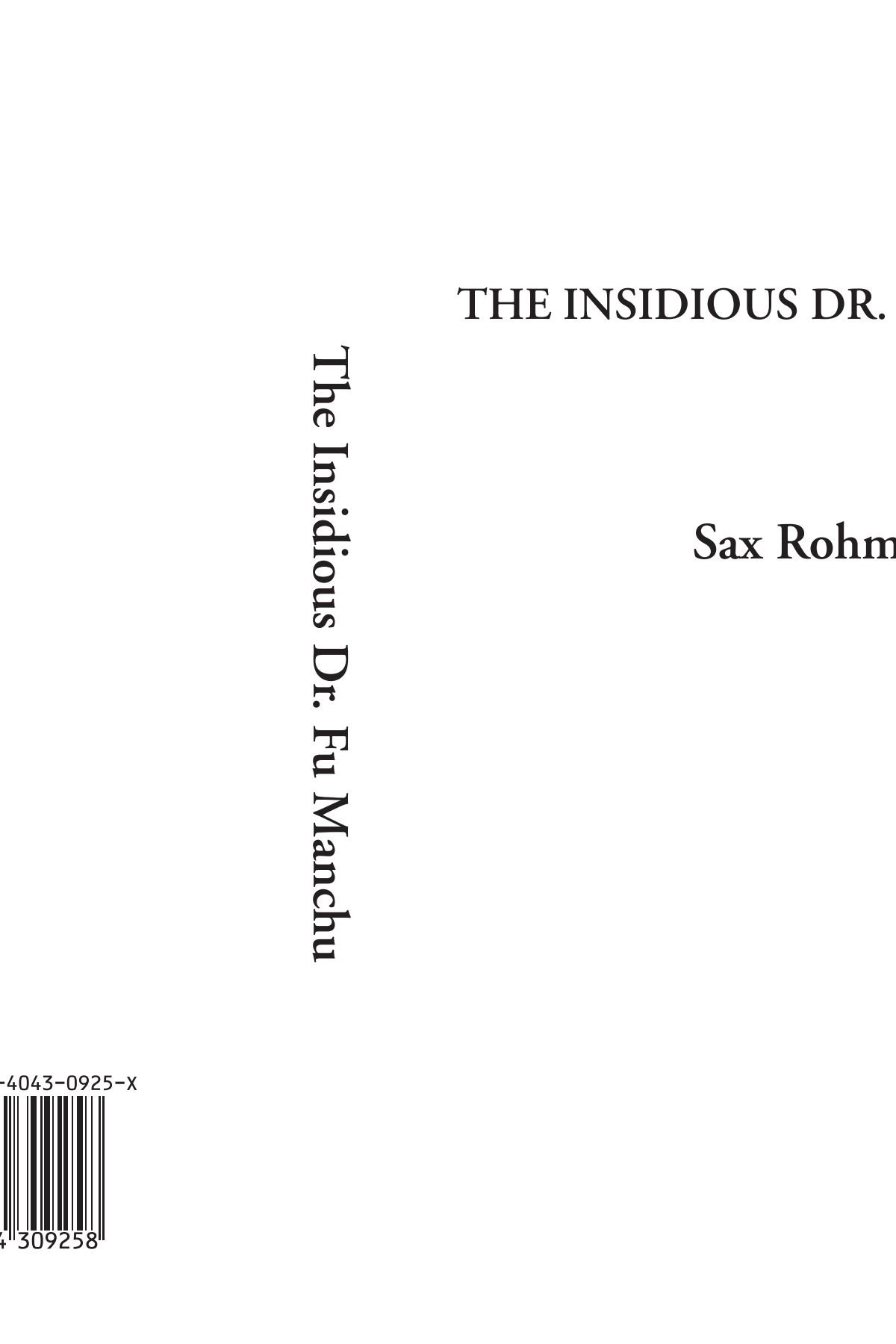 The Insidious Dr. Fu Manchu