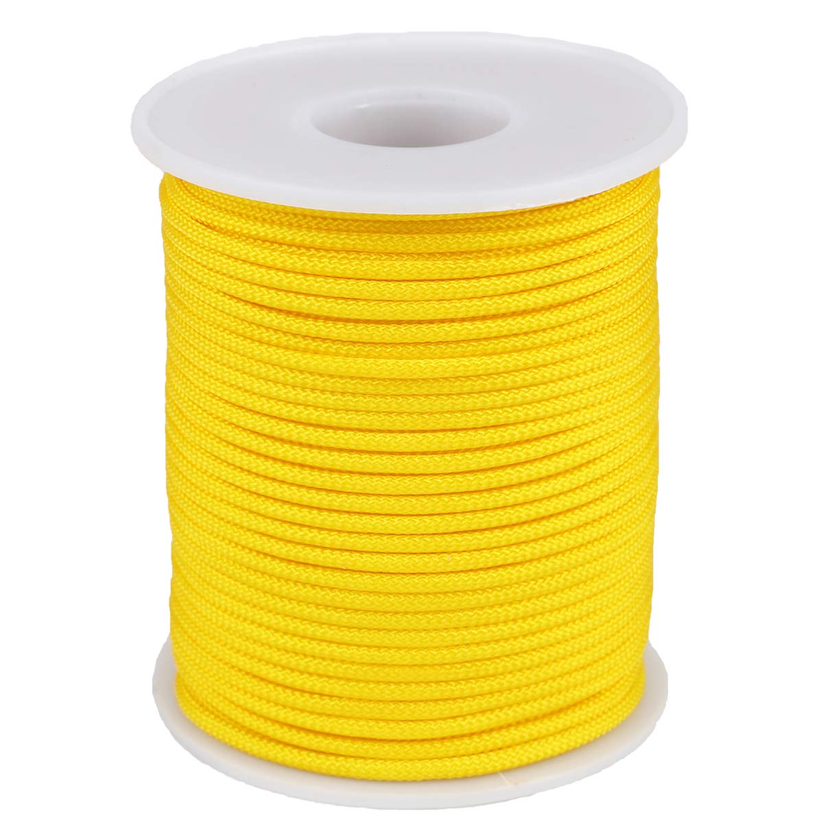 Nylon Schnur für Halskette Armband Schmuck Herstellung von Bastelzubehör (2mm-98feet, Gelb)