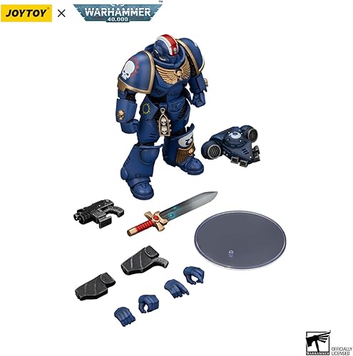 Miniatura 5 de JoyToy Warhammer 40K Ultramarines Heroes of The Chapter Primaris Teniente Erastus Figura de acción a escala 118 Mecha Joy Toy Collection Modelo 4.76