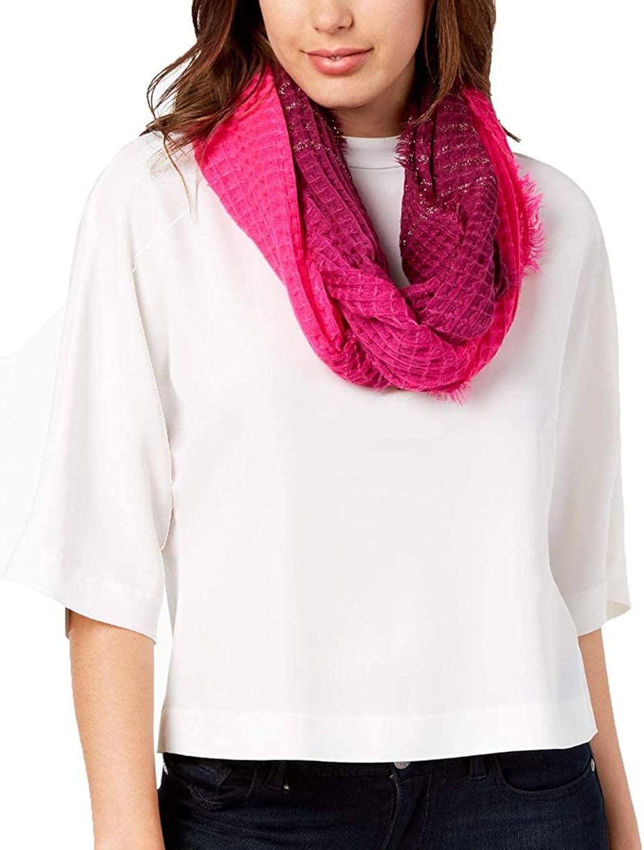 INC International Concepts Ombre - Bufanda con lazo de gofre, talla única, talla única