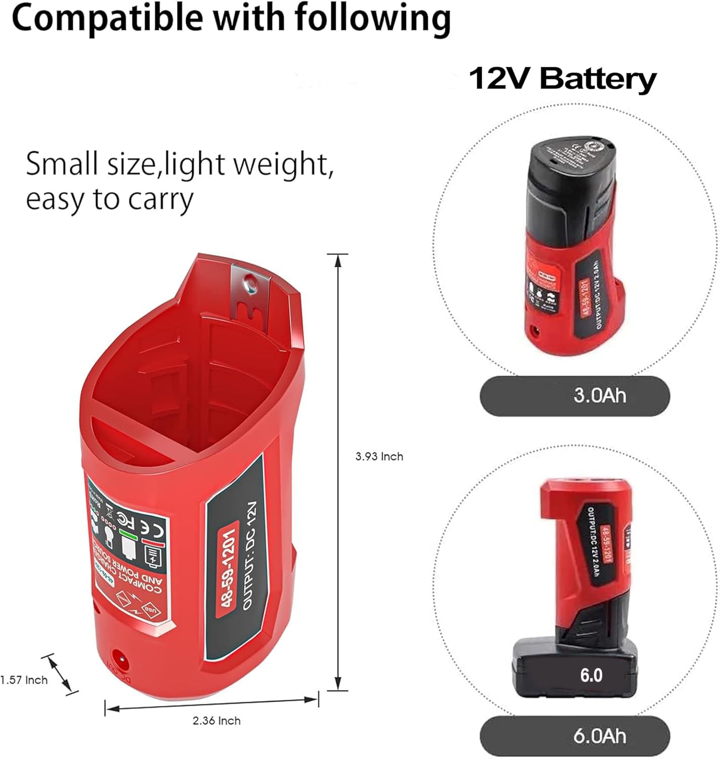 Amazon.co.jp: DMMNS USB電源 Milwaukee M12バッテリーアダプター 