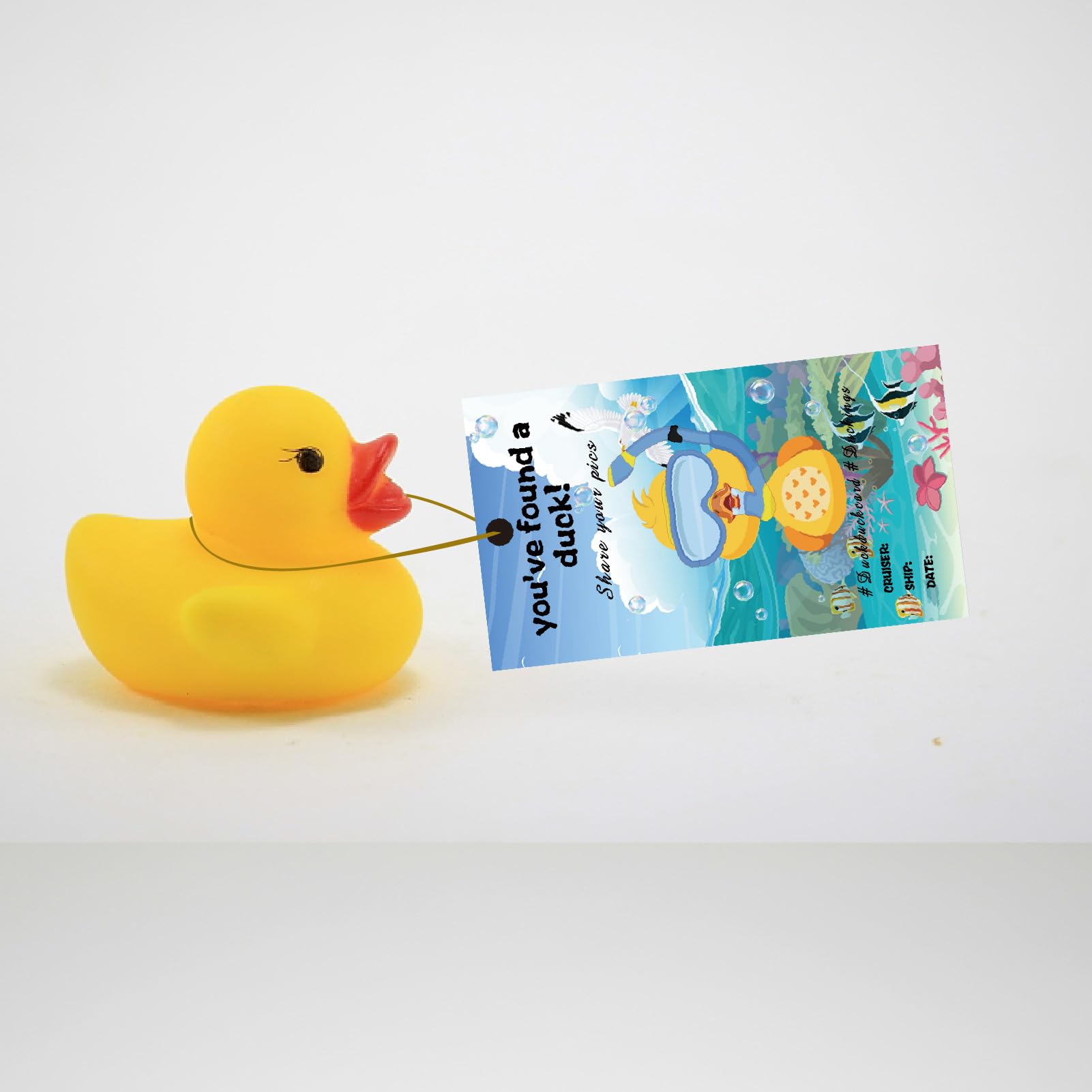 Etichette You've Been Ducked – 35 Cartellini Con Elastico Per Anatra, 6,4x6,2 Cm, Blu, Per Gioco Dell'Anatra In Auto - 4