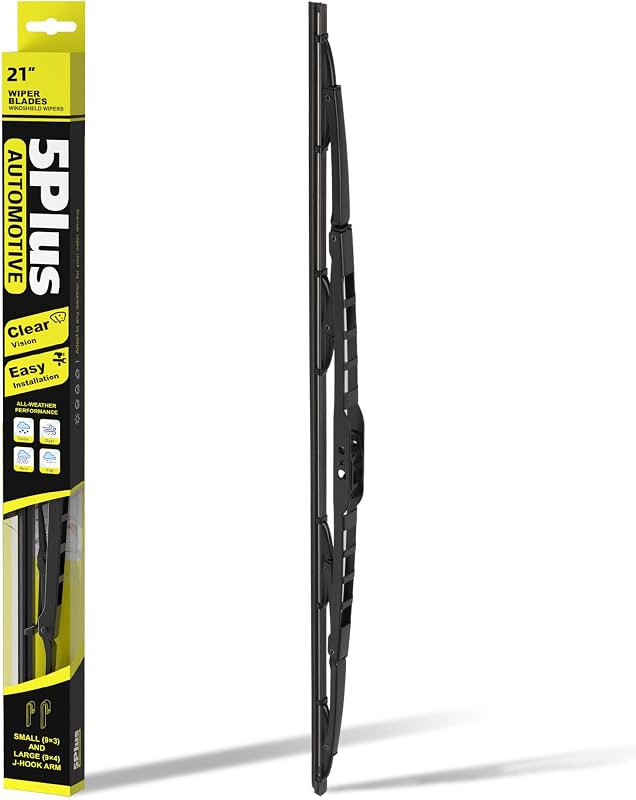 Palheta do limpador de para-brisa dianteiro 5 PLUS de silicone 21" para braço J-Hook – 1 unidade