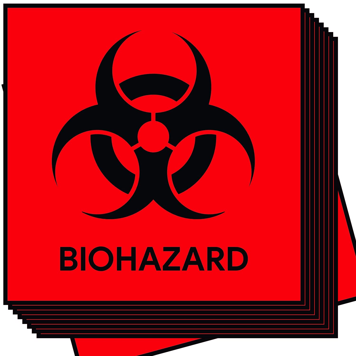 Buy Biohazard Stickers Signs Pack of 15 Labels, 5.5" x 5.5" Biohazard Warning Labels Self