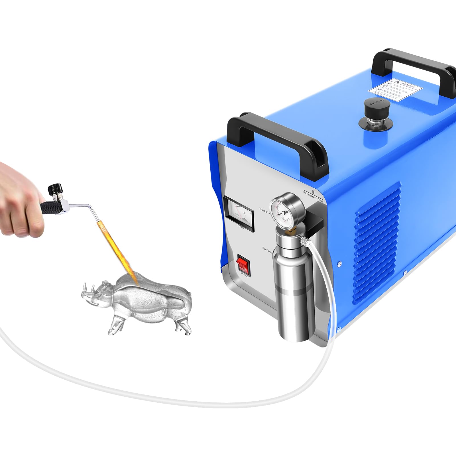 Aqinyyh Blue Acrylic Polishing Machine, Water Welder Torch Flame Polisher (H180)