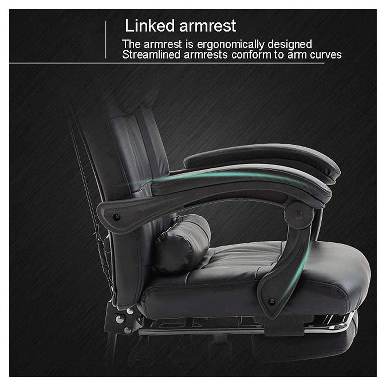 Krzesło do gier komputerowych Ergonomiczne rozkładane krzesło do gier wideo, krzesło biurowe Executive Krzesło szefa Krzesła biurowe z podnóżkiem, skóra (kolor: brązowy) Warm as ever