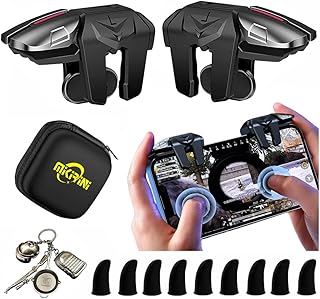 13 in 1 PUBG Mobile Triggers Combo, L2R2 4 Triggers Mobile Phone Controller for PUBG/Knives Out/Call of Duty/Rules of Surv...