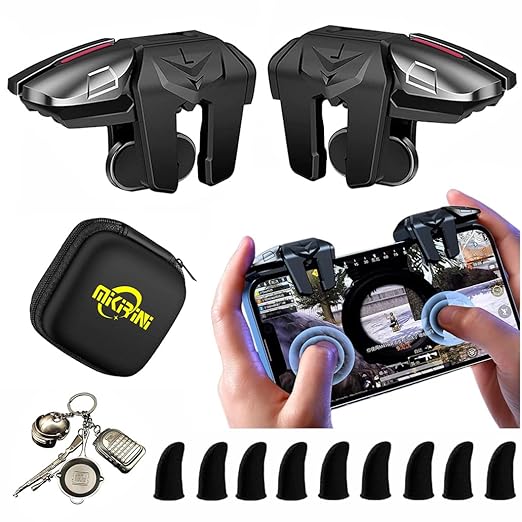 13 in 1 PUBG Mobile Triggers Combo, L2R2 4 Triggers Mobile Phone Controller for PUBG/Fortnite/Call of Duty/Rules of Survival, Aim & Fire Trigger for iPhone & Android Phones