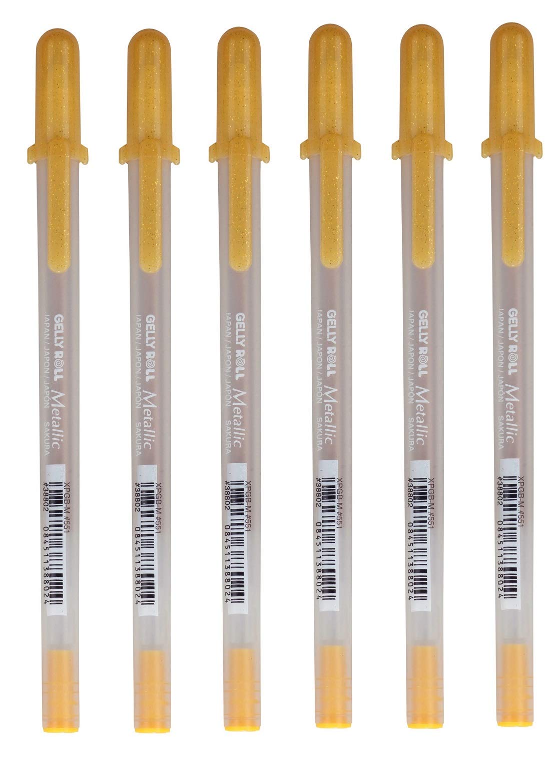 Sakura Metallic Gelly Roll pens (Gold, 6)